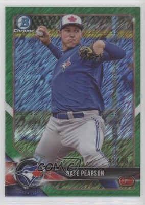 2018 Bowman Chrome Prospects Green Shimmer Refractor 41/99 Nate Pearson no9