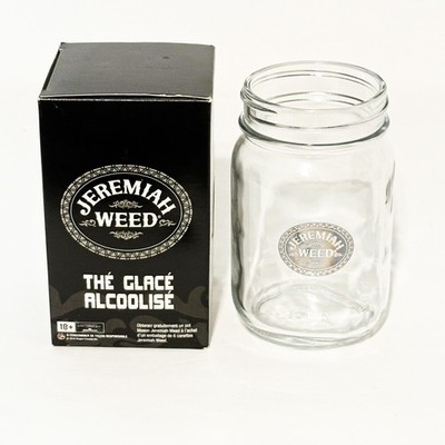 Jeremiah Weed Sweet Tea Thé Glacé Alcoolisé Mason Jar Glass Gray Logo Made USA