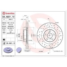 2x Bremsscheibe vorne für Subaru BRZ ZC6 Forester SG SH SJ Impreza GD | 2624303