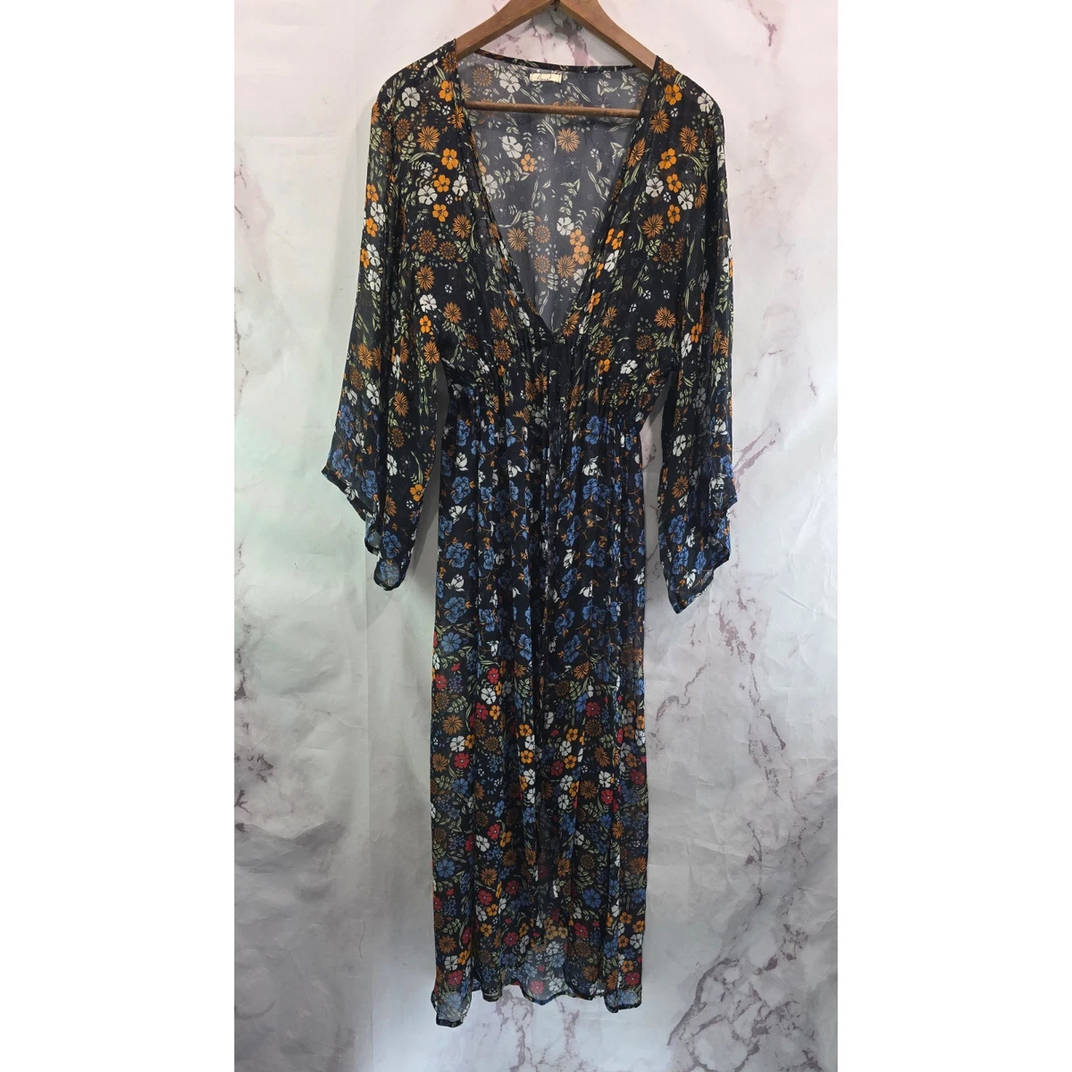 sachin and babi light blue dress Floreat Printed Knit Robe