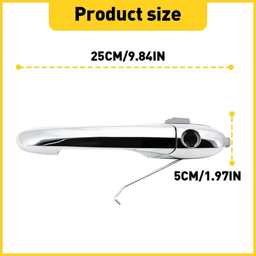 New Exterior Door Handle Front Driver Left Side LH Hand for Fiat 500 68069943AC