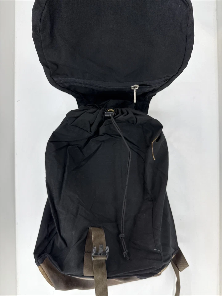 Vintage Gregory Top Load Backpack Black With Leather Bottom and Trim - Image 2 of 3