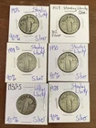 Lot of 6 US 90% Silver Standing Liberty Quarters SLQ