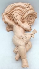 Engel / Putte / Cupido aus Gips für Wand unter Decke, ca. 50 cm hoch