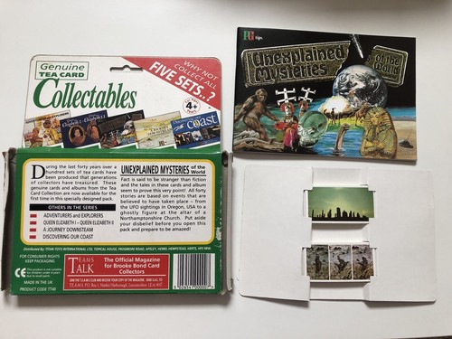 A Brooke Bond Teams Talk Empty Album + Set Tea Cards Unexplained Mysteries World - Picture 3 of 3