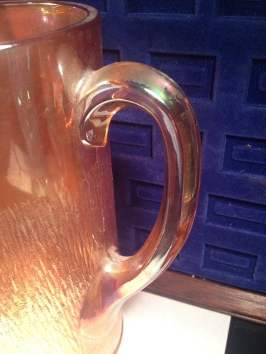 Carnival Glass Tree Bark Pitcher Tumblers Autumn Harvest Fall Thanksgiving Decor - Picture 4 of 12
