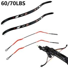 Cordon d'arc de tir à l'arbalète en acier au carbone 60/70 livres 24 brins 16,73 pouces