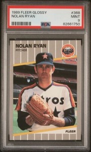 NOLAN RYAN 1989 Fleer Glossy #368 PSA 9 MINT