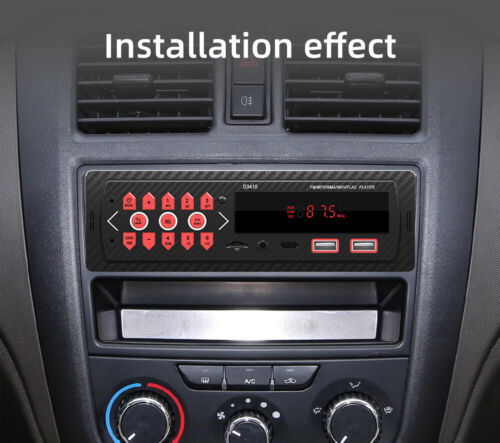 Single Din Car Radio Stereo AM&FM Player Audio Head Unit USB AUX Bluetooth MP3 - Picture 2 of 13