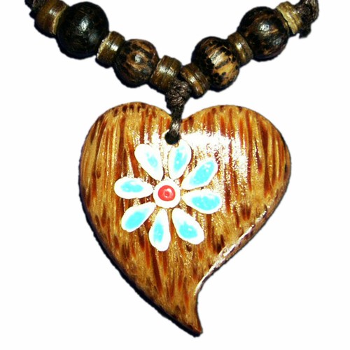 Collana stella marina bigiotteria con ciondolo in legno di cocco collare variabile - Foto 5 di 20