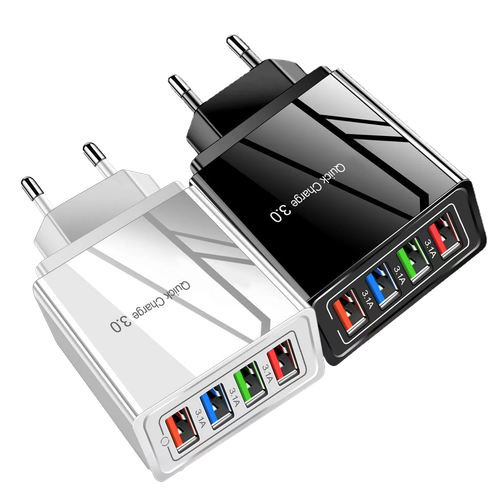 2STK 4-fold USB multiple plug multiple quick charger power supply adapter QC3.0 - Picture 19 of 23
