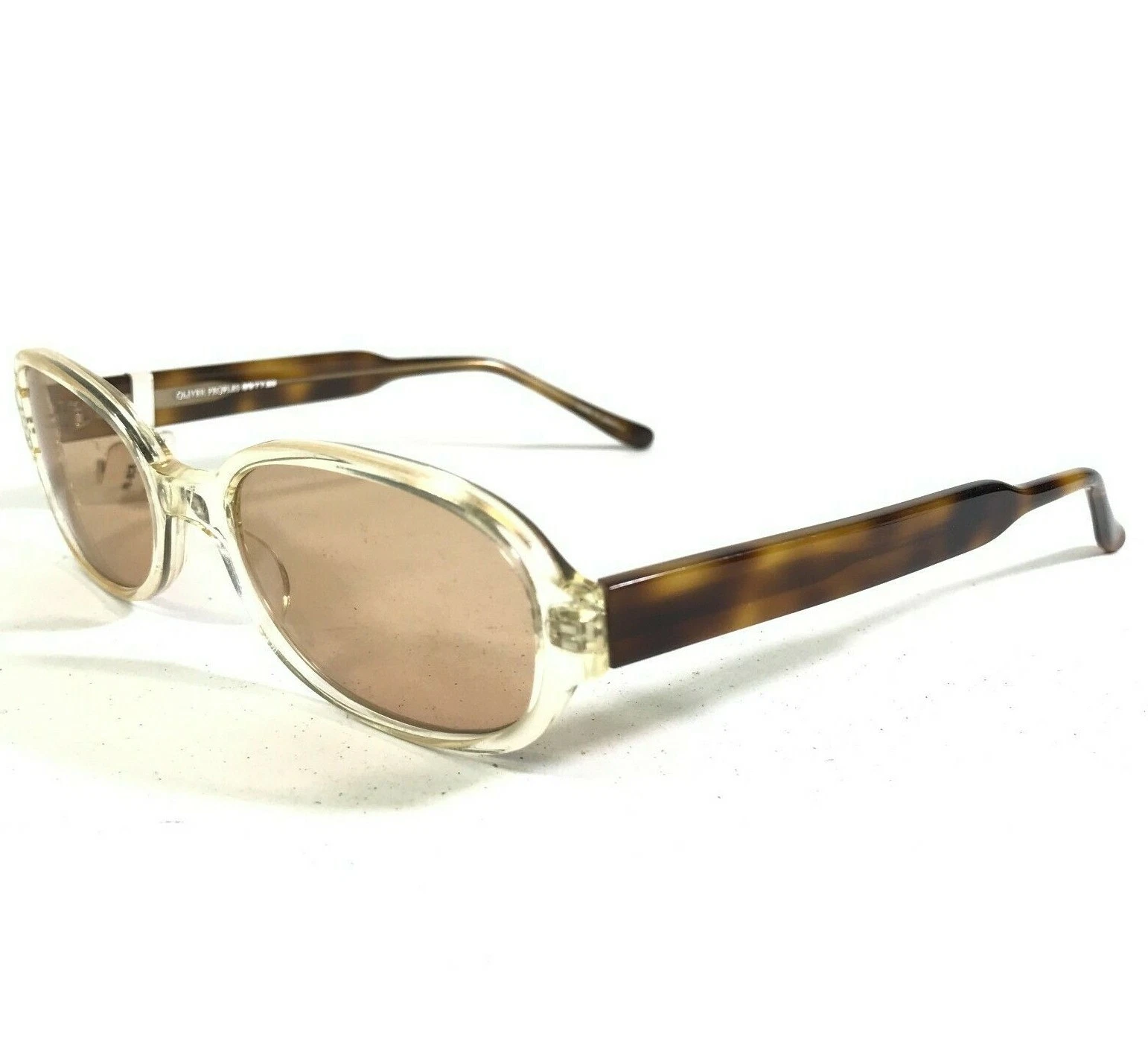 Oliver Peoples Sunglasses DAME BCR Clear Tortoise Oval Frames with Brown Lenses