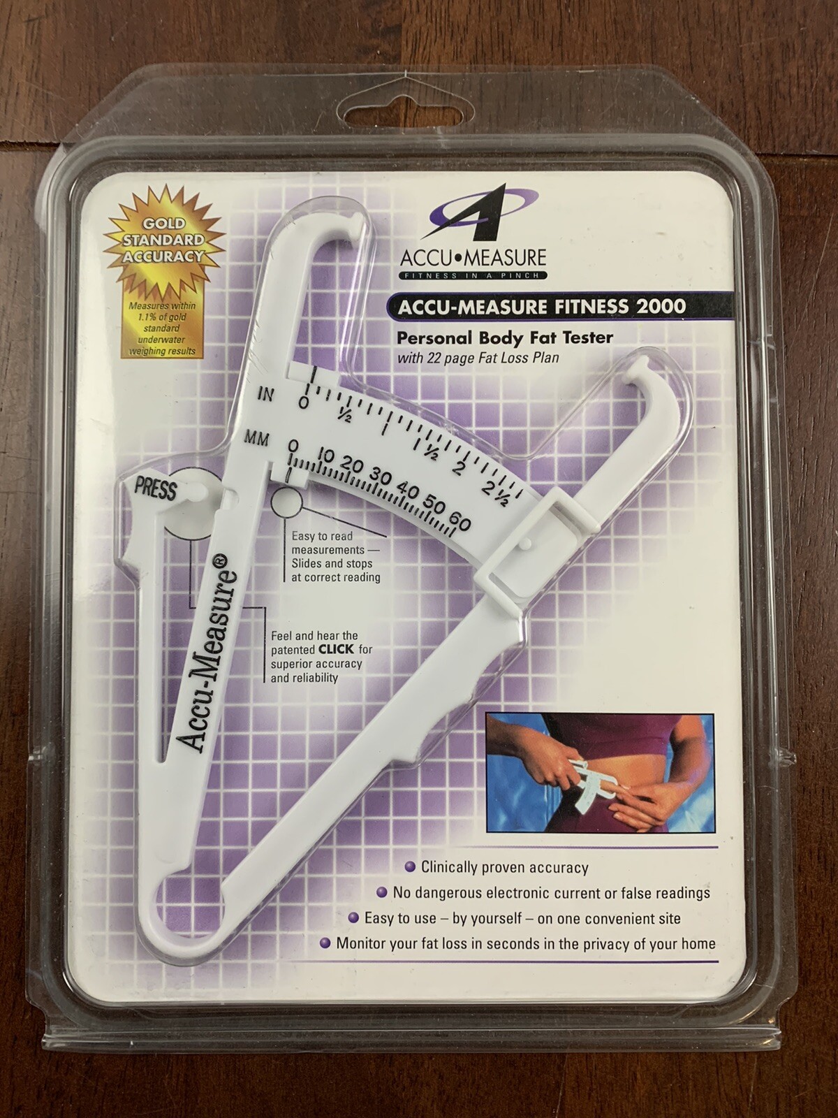 ACCUMEASURE Fitness 2000 Personal Body Fat Tester Caliper with Fat