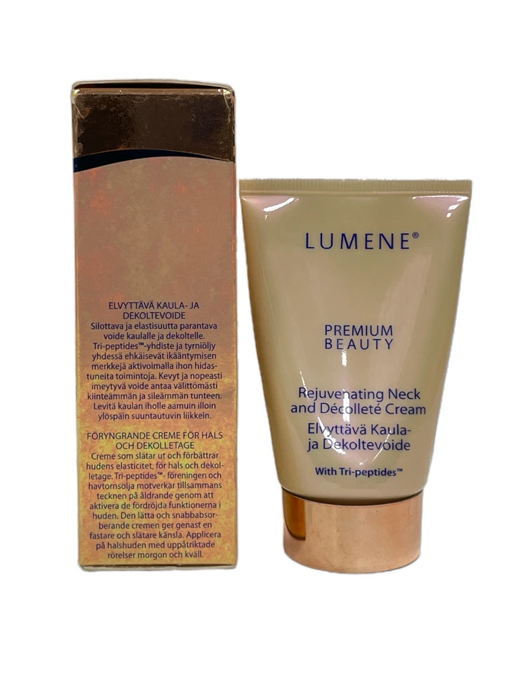 *Lumene Premium Beauty creme rejuvenescedor para pescoço (50ml/1,7fl) lacrado sob a tampa - Imagem 3 de 3