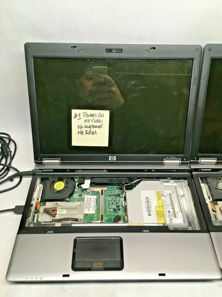 2 HP Compaq 6535b 14" AMD Laptops For Parts Power On No Video NO Keyboard JR - Image 2 of 4
