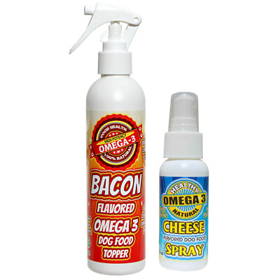 All Natural Bacon 8 oz and Cheese 2 oz dog food topper