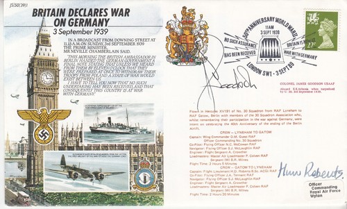 GB: Cover: 50th Anniversary Britain Declares War on Germany, 3 Sep 1989 - 第 1/3 張圖片