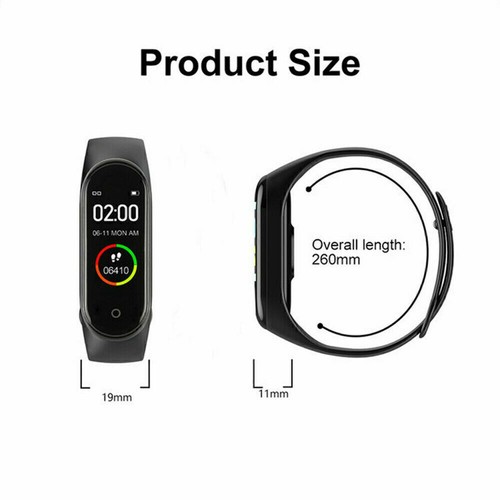 M4 Smart Watch Band Tętno Ciśnieniomierz Tracker Fitness Opaska na rękę - Zdjęcie 12 z 15