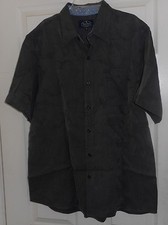 New NAT NAST 50's-60's Style Charcoal Rear Pleat Loop Button Front Silk Blend M