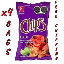 CHIPS FUEGO Mexican chips BARCEL 4 BAGS, 54 G EACH