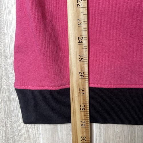 Diesel Girls Sweater Dress M 8-10 Pink Fleece Logo Hoodie Short Sleeve Glitter - Picture 10 of 11