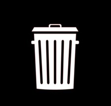 Trash Can Sticker PICK SIZE COLOR Vinyl Decal Garbage Waste Bin Symbol Recycle