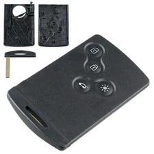 4 Buttons Key Card Smart Shell Case with VA6 Blade Fit for Renault Laguna Koleos