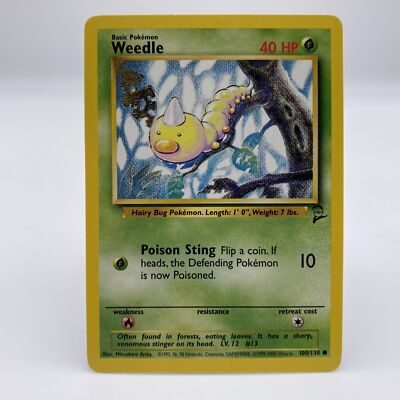 Pokémon Weedle 100/130 ENG Common Base Set 2 2000