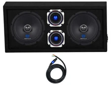 Rockville CH102SP Chuchero Car Audio Enclosure w/ (2) 8" Mids + (2) 3" Tweeters