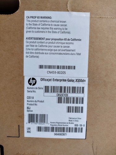 HP OfficeJet Enterprise Color Printer X555DN New Open Box - Picture 7 of 8