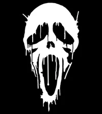 Screaming Creepy Ghost Two Vinyl Decal Car Window Tablet Tumbler Laptop Notebook
