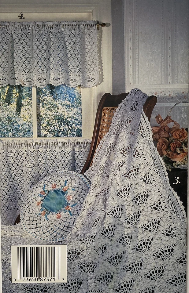 Heirloom Baby Collection: thread crochet christening gown 0-12, curtains, pillow - Image 2 of 2