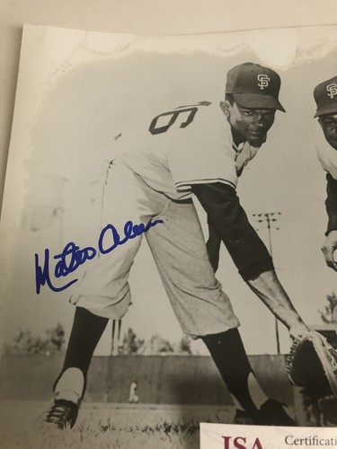 Autographed Matty and Felipe Alou 8x10 Photo JSA Signed Some Damage - Picture 2 of 5