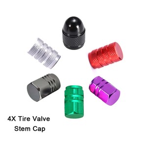 4 x Aluminum Tire Wheel Rims Stem Air Valve Caps Tyre Cover Cars Truck Bikes