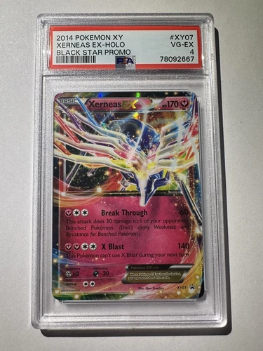 2014 Pokémon XY Xerneas EX XY07 Black Star Promo VG-EX PSA 4