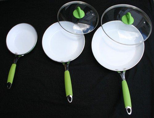 5-teiliges Set Antihaft Bratpfanne Keramik Beschichtung Lotus Effekt Biolux Kerama Menge - Bild 2 von 5