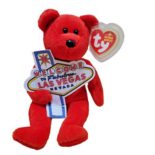 Welcome to Fabulous Las Vegas Beanie Baby Aces 2006 Red Ty Original Tags