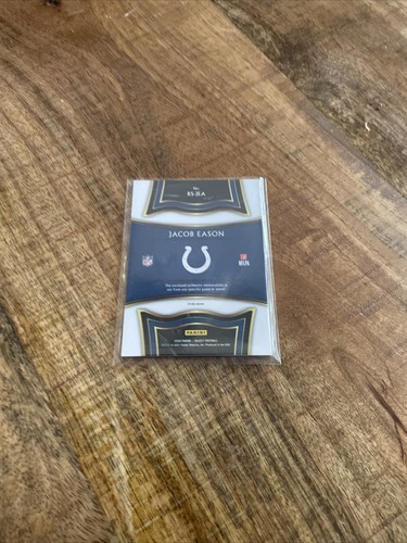 Parche de novato Panini Select Jacob Eason 2020 rojo paralelo - Imagen 3 de 4