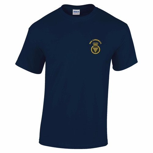 OFFICIAL HMS Cornwall Embroidered T-Shirt - Bild 11 von 11