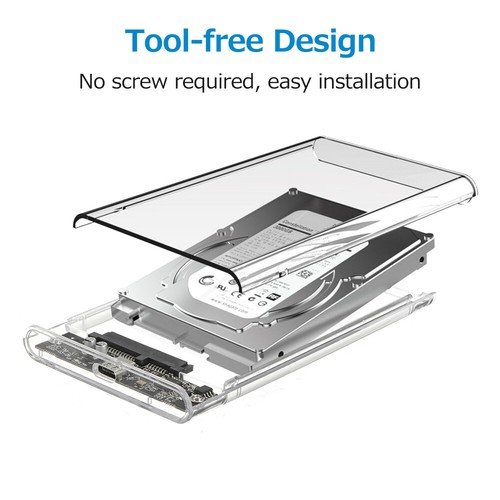 2.5" SATA USB 3.1 Hard Drive Disk HDD SSD Enclosure External Laptop Case K6G7 - Picture 4 of 10