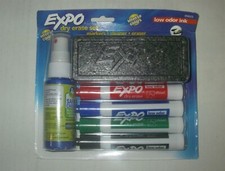 EXPO DRY ERASE SET NEW WITH ERASER AND CLEANER