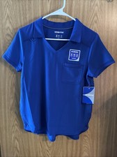 Womens Blue Scrubstar Performance Collar Scrub Top Size XS BRAND NEW W TAGS