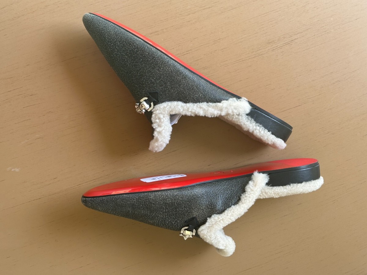 Christian Louboutin Woolito Swing Black Nappa Leather Mules Christian Louboutin | Coolito Swing velvet moccasin flats  main image 3