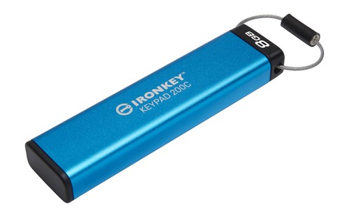 Kingston IronKey Keypad 200 8 GB, USB-Stick USB-C 3.2 Gen 1