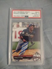 2017 Bowman Draft Ronald Acuna Jr RC Auto PSA-Gem Mint 10 💎 NL MVP-ROY- Braves
