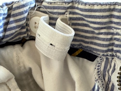 Polo Ralph Lauren Boys Sz 8 Seersucker Shorts Blue White Adj Waist - Picture 9 of 9