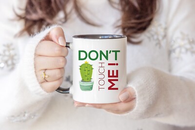 Lustige Don't Touch Me Tasse Sarkastasmatischer Kaktus Tasse Geschenk für Bruder Schwester Freunde