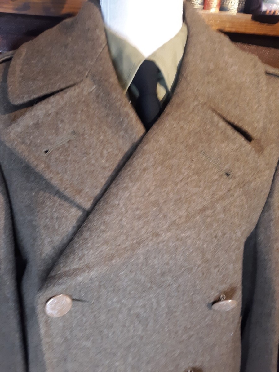 Original 1942 WW2 US Military Heavy Melton Wool Overcoat Original 1942 WW2 US Military Heavy Melton Wool Overcoat