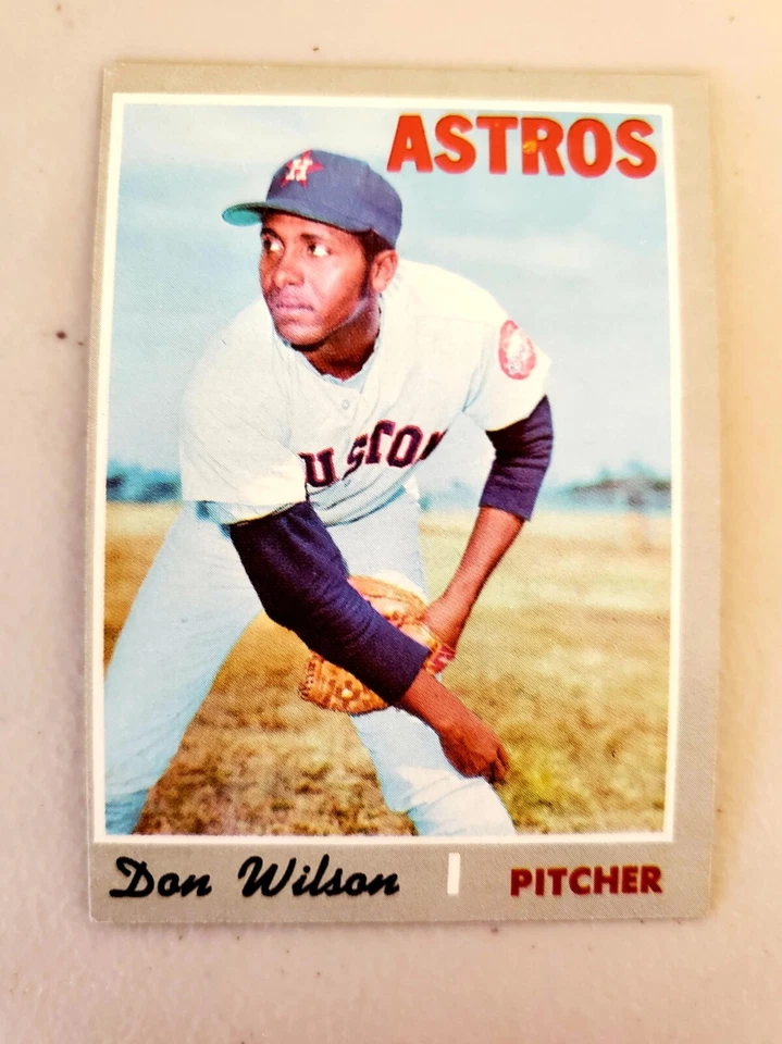 Lote de 9 tarjetas de colección 1970 Topps Houston Astros Joe Pepitone, Larry Dierker Foto 4 de 4