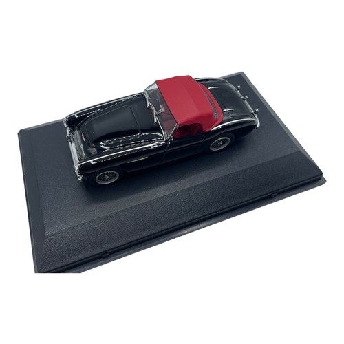 Austin Healey 100 BN1 Black with Red Top Classic Diecast car 1:43 Scale Oxford - Picture 12 of 21
